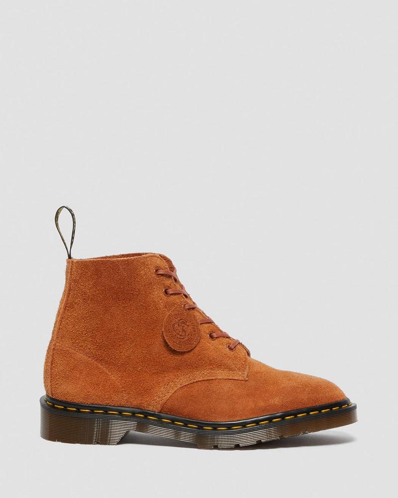 Brown Men's Dr Martens 101 Made in England Suede Ankle Boots | CA 407CTV